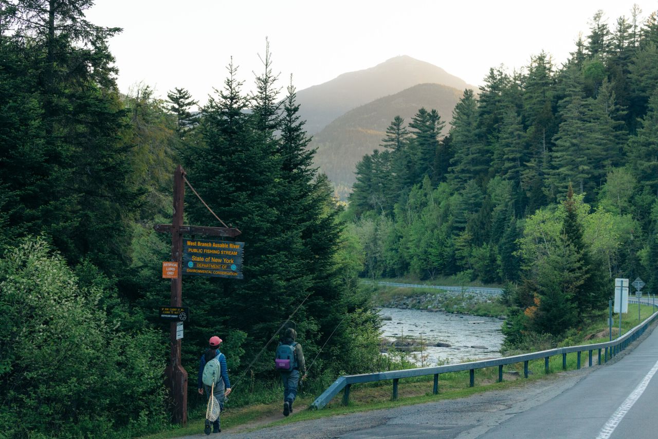 Finding a spot for fishing in the Whiteface Region.