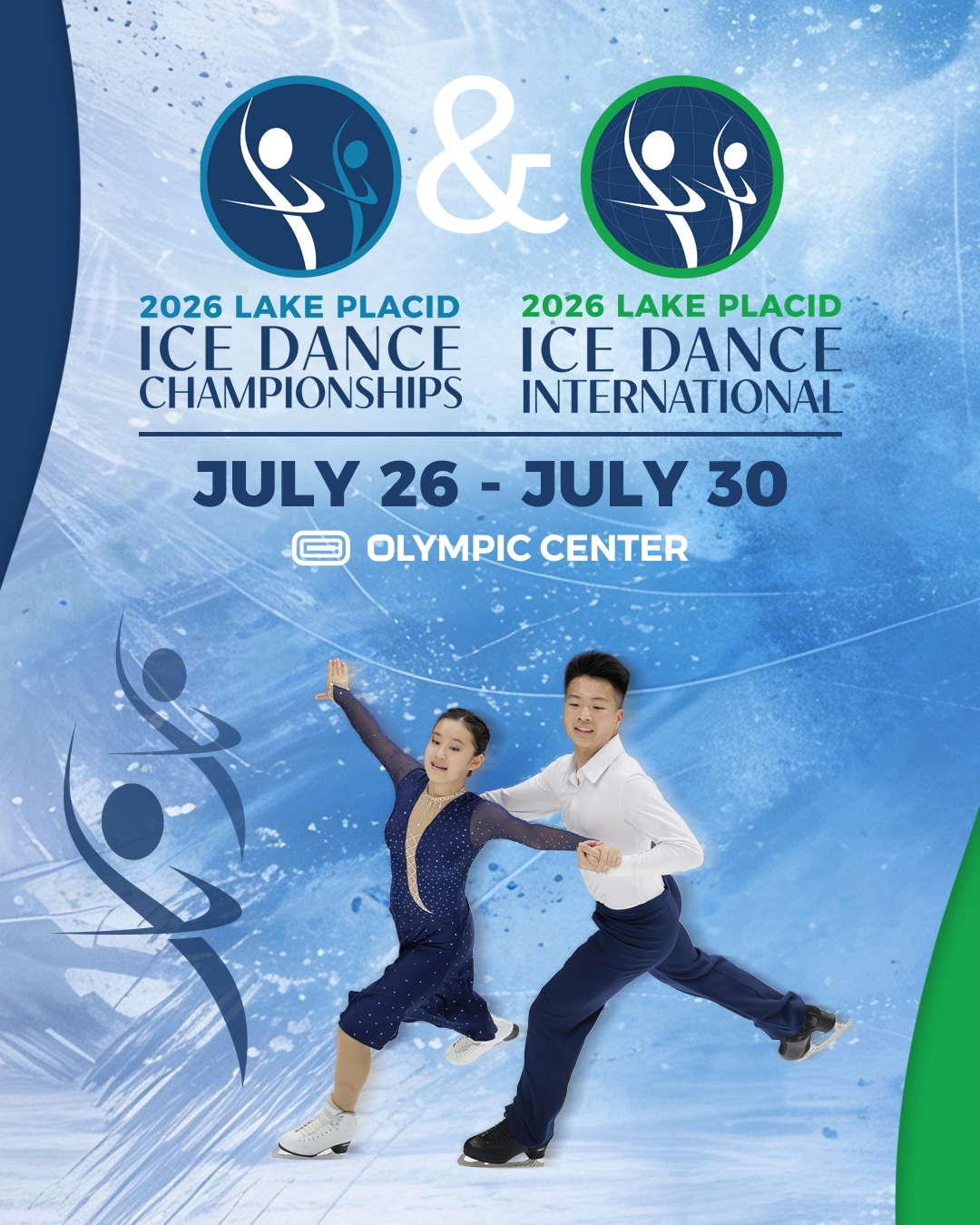 Lake Placid Ice Dance Championships & International graphic poster