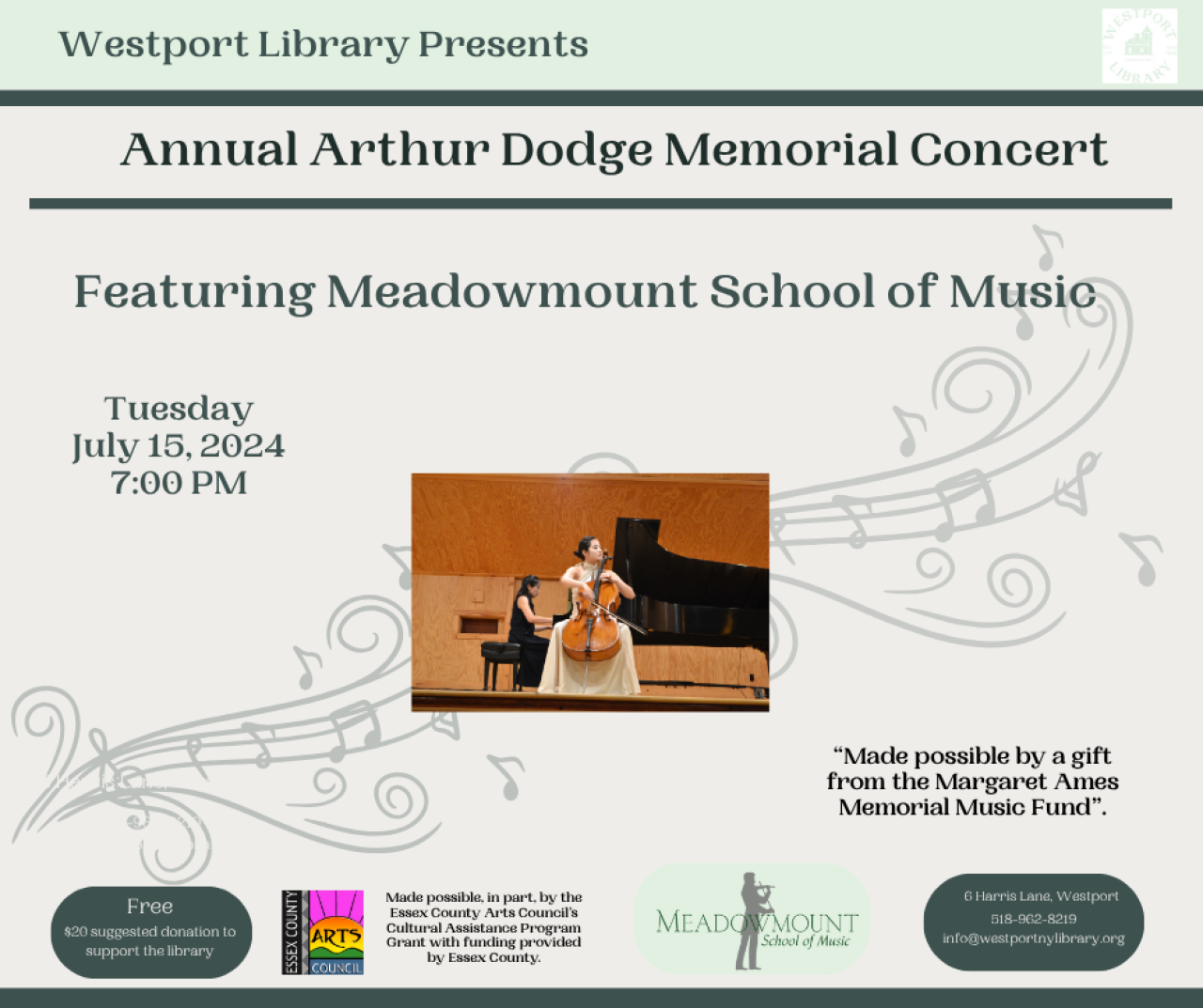 poster for Memorial Concert