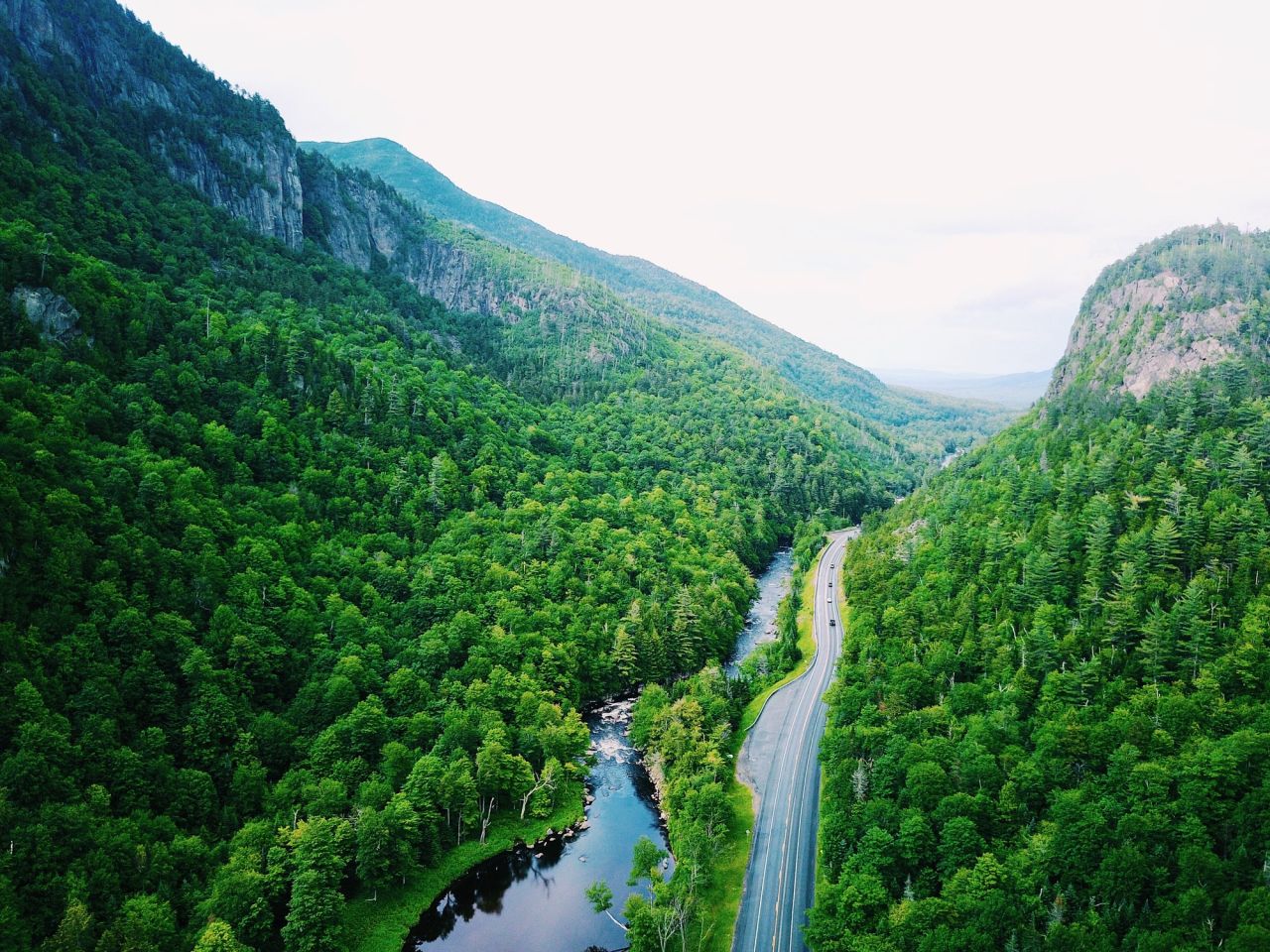 Wilmington Notch in the summer.