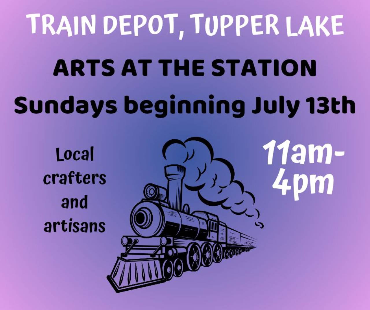 Arts at the station flyer