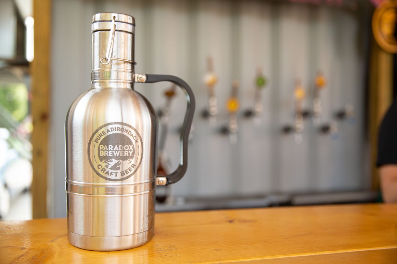 A paradox brewery crowler.