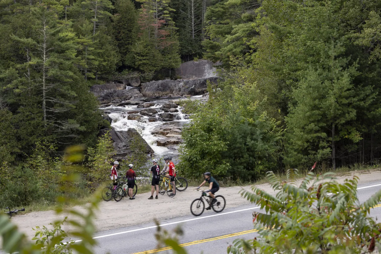 Biking near Boreas Ponds.