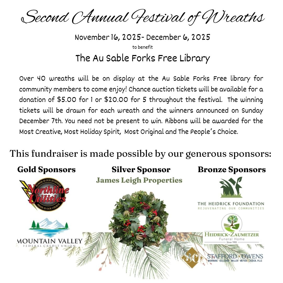 second-annual-festival-of-wreaths-au-sable-forks-free-library