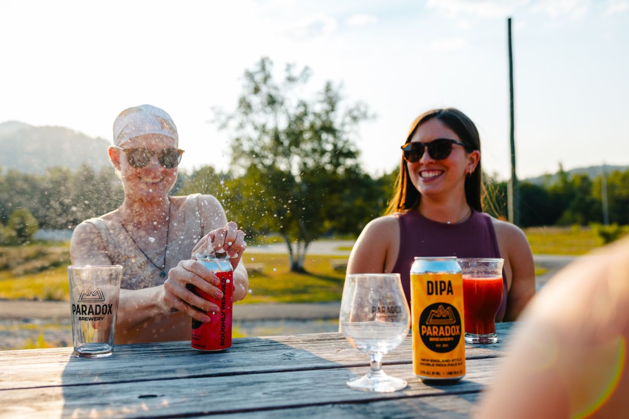 Drinks at Paradox Brewery.