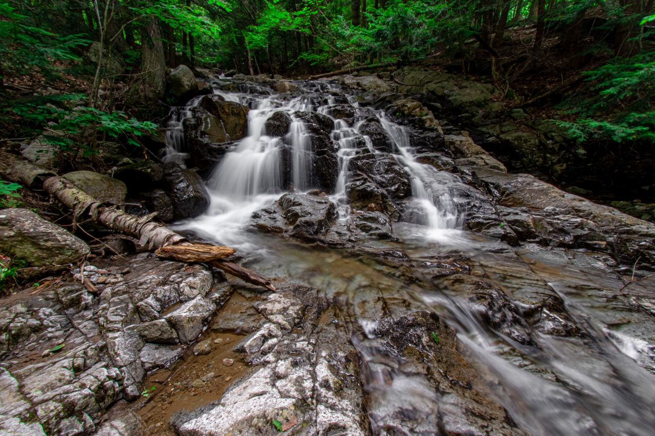 A waterfall in the spring.