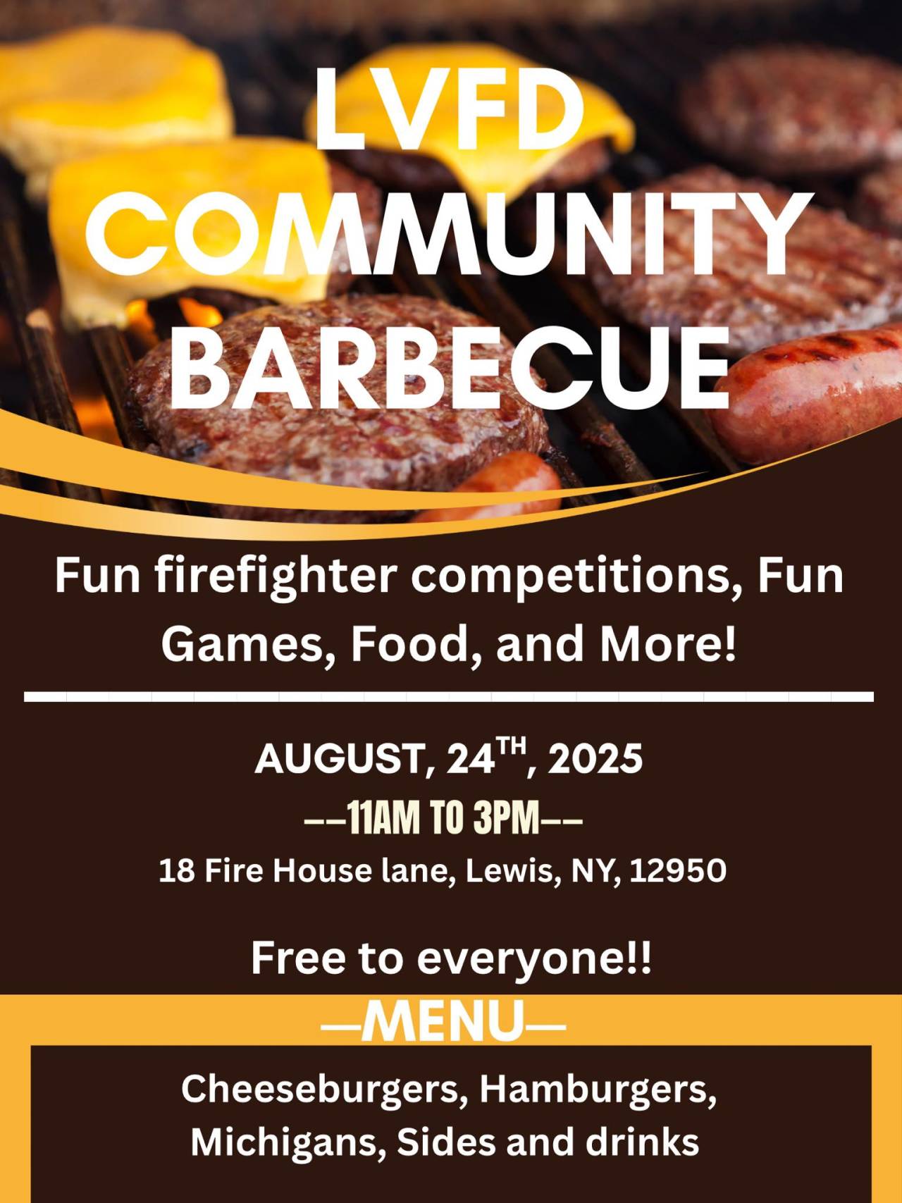 Lewis Community BBQ flyer
