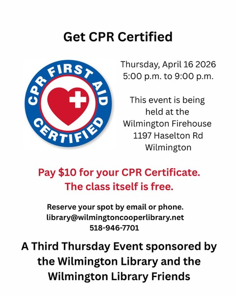 Poster for CPR Certification Program with text information