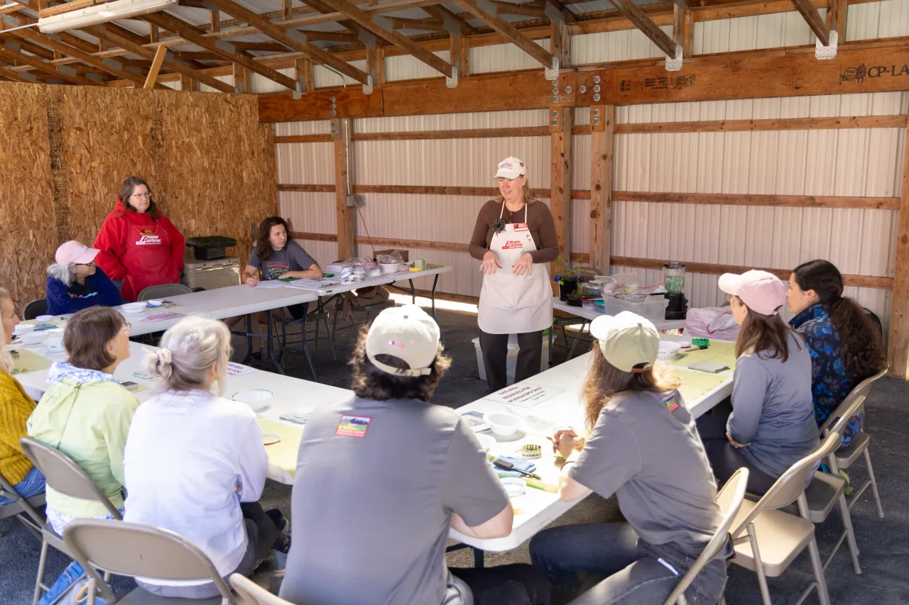 A workshop at the Adirondack Harvest Festival.