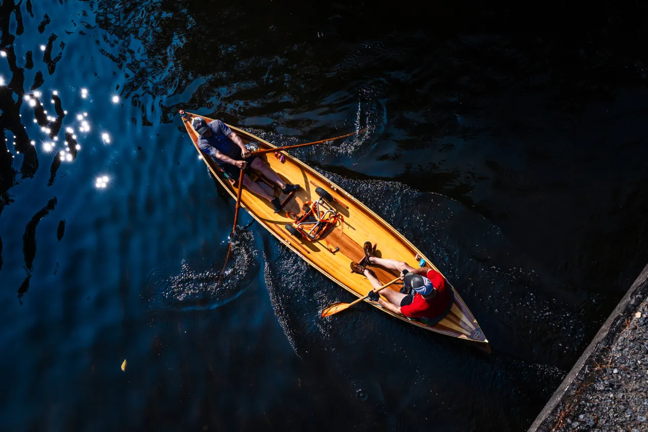 Paddling in Inlet.