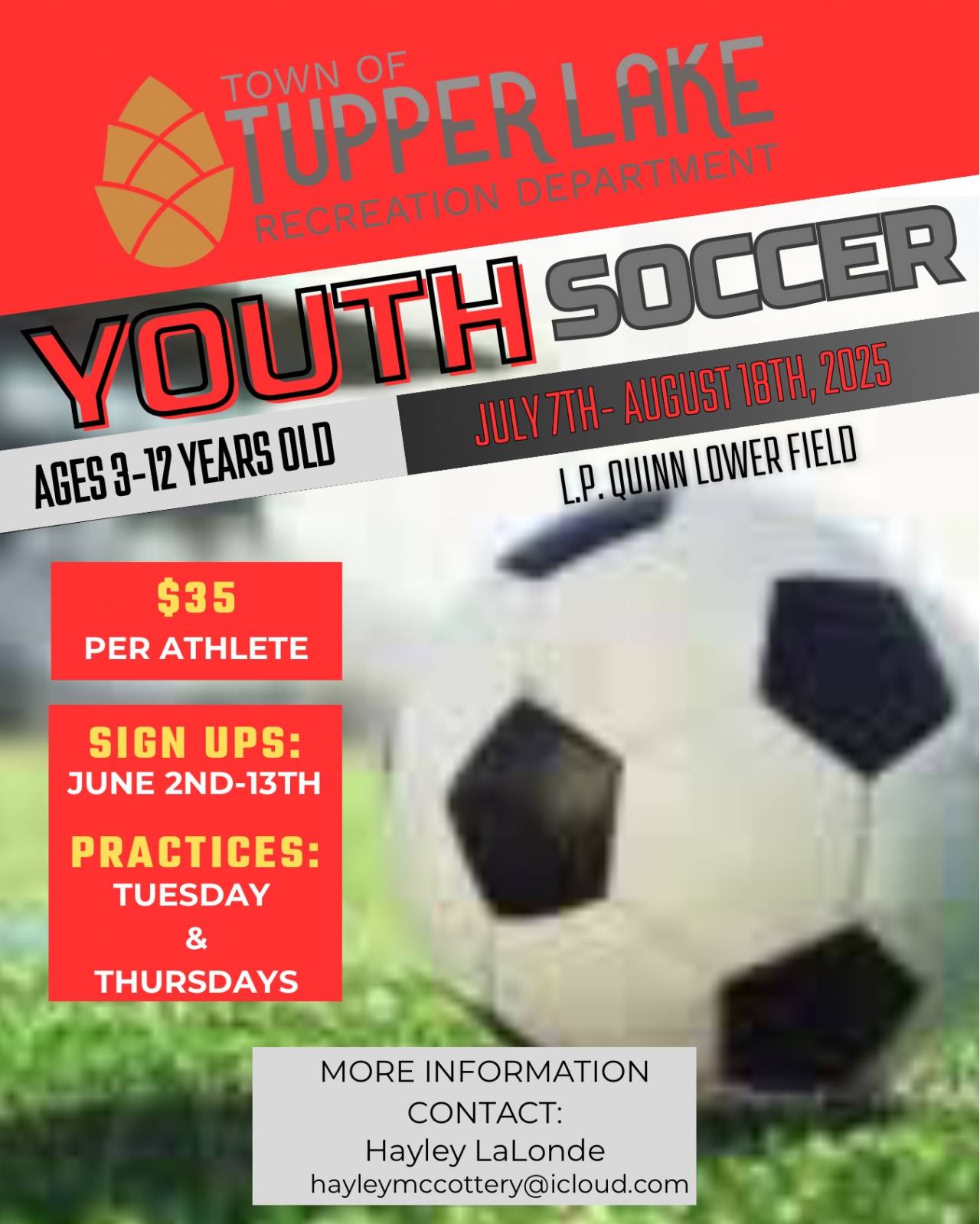 Tupper Lake Youth Soccer 2025