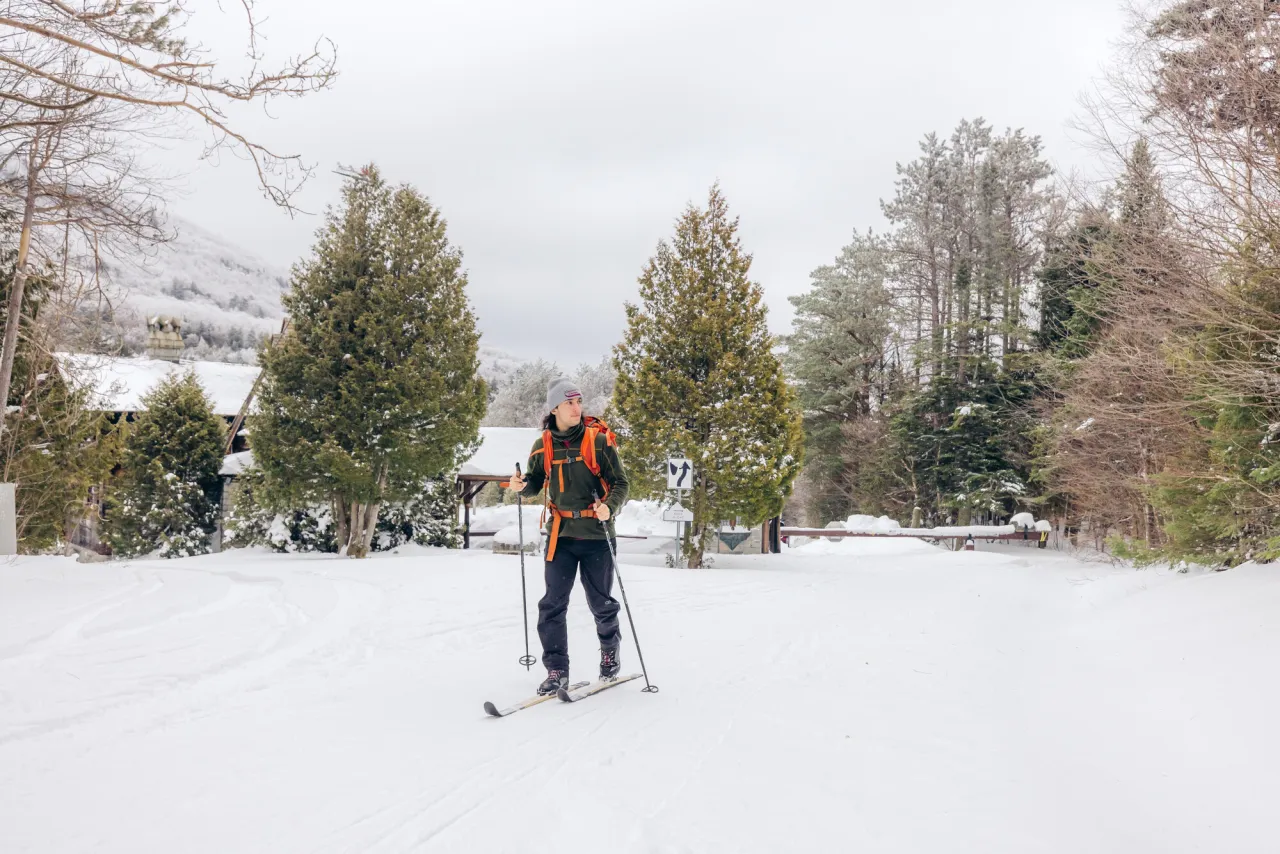 Cross-country skiing in the Whiteface Region.