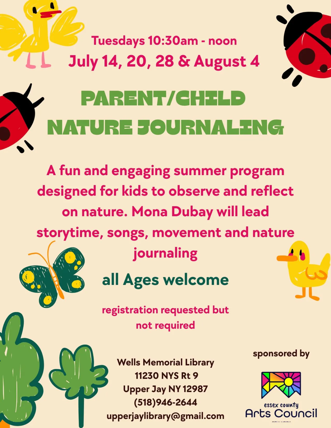 Poster for Parent/Child Nature Journaling series