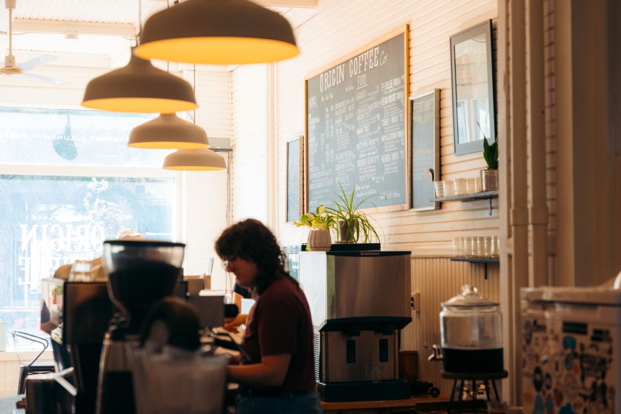 Origin Coffee in Saranac Lake.