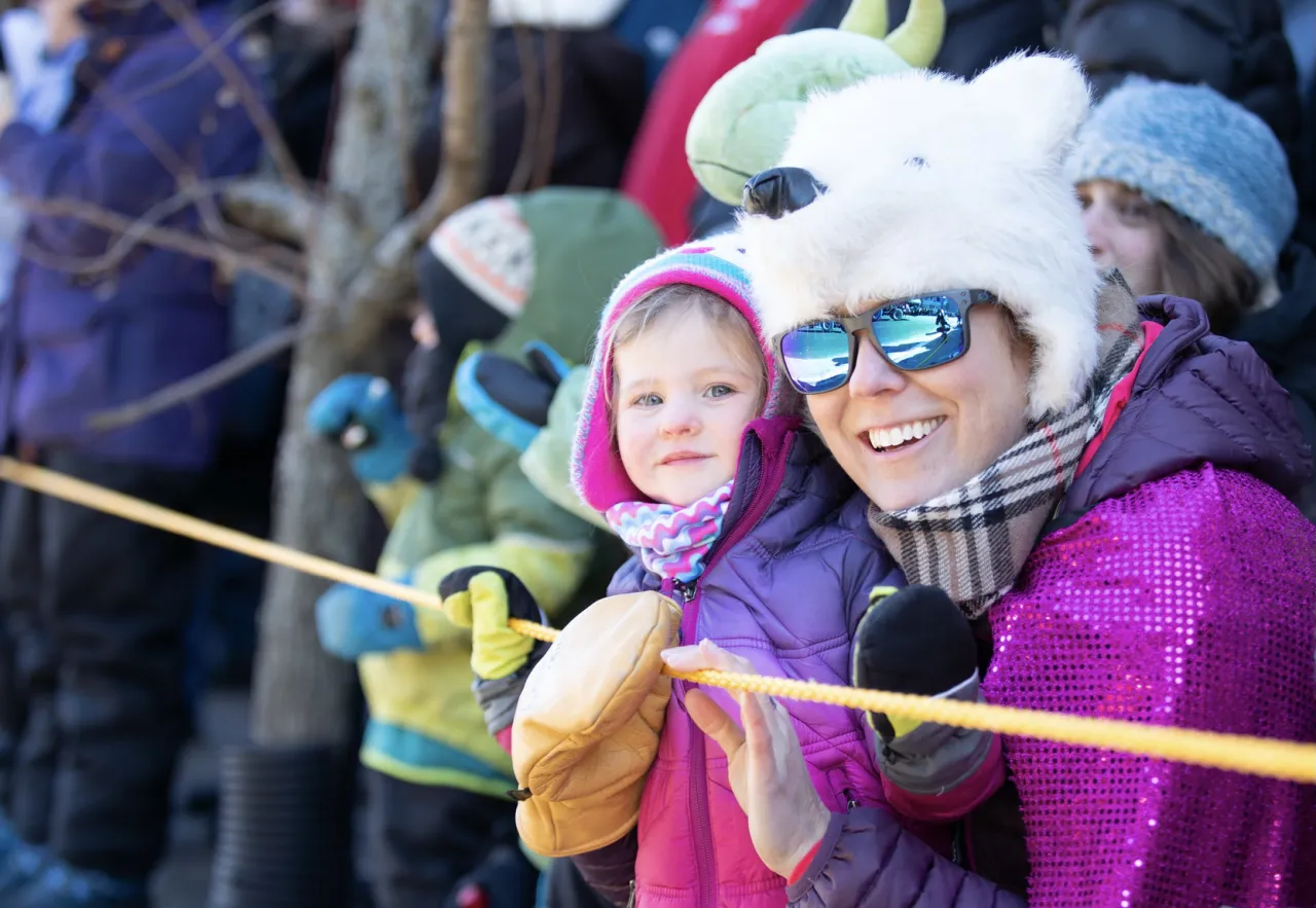 family at the parade
