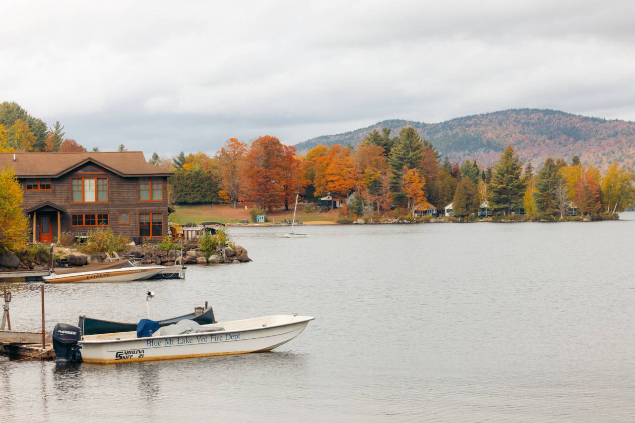 Boating in the fall.