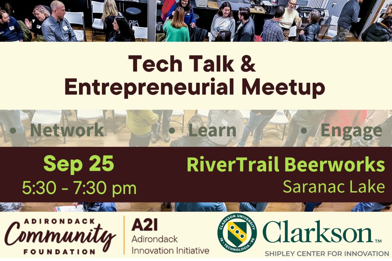 Tech Talk & Entrepreneurial Meetup: Network, learn, and engage at RiverTrail Beerworks in Saranac Lake