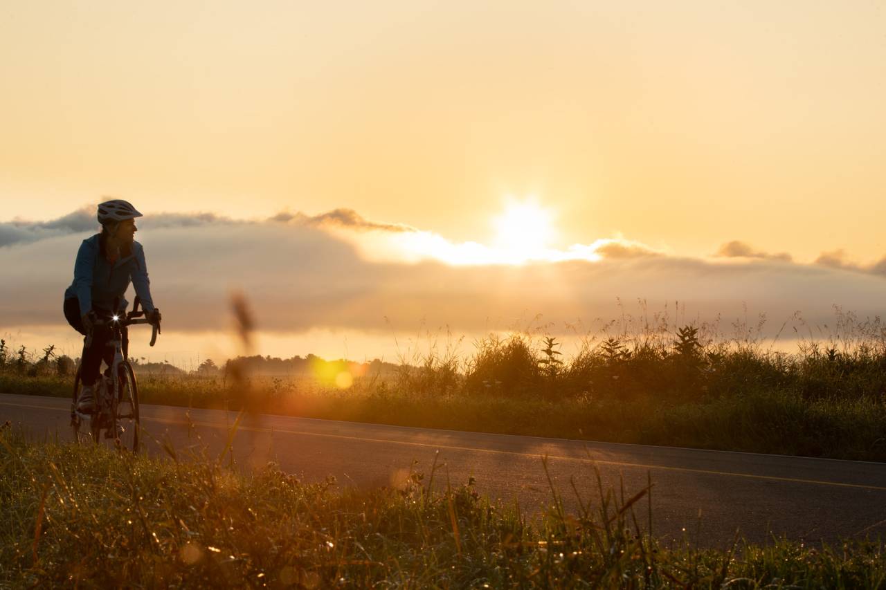 biker-sunset