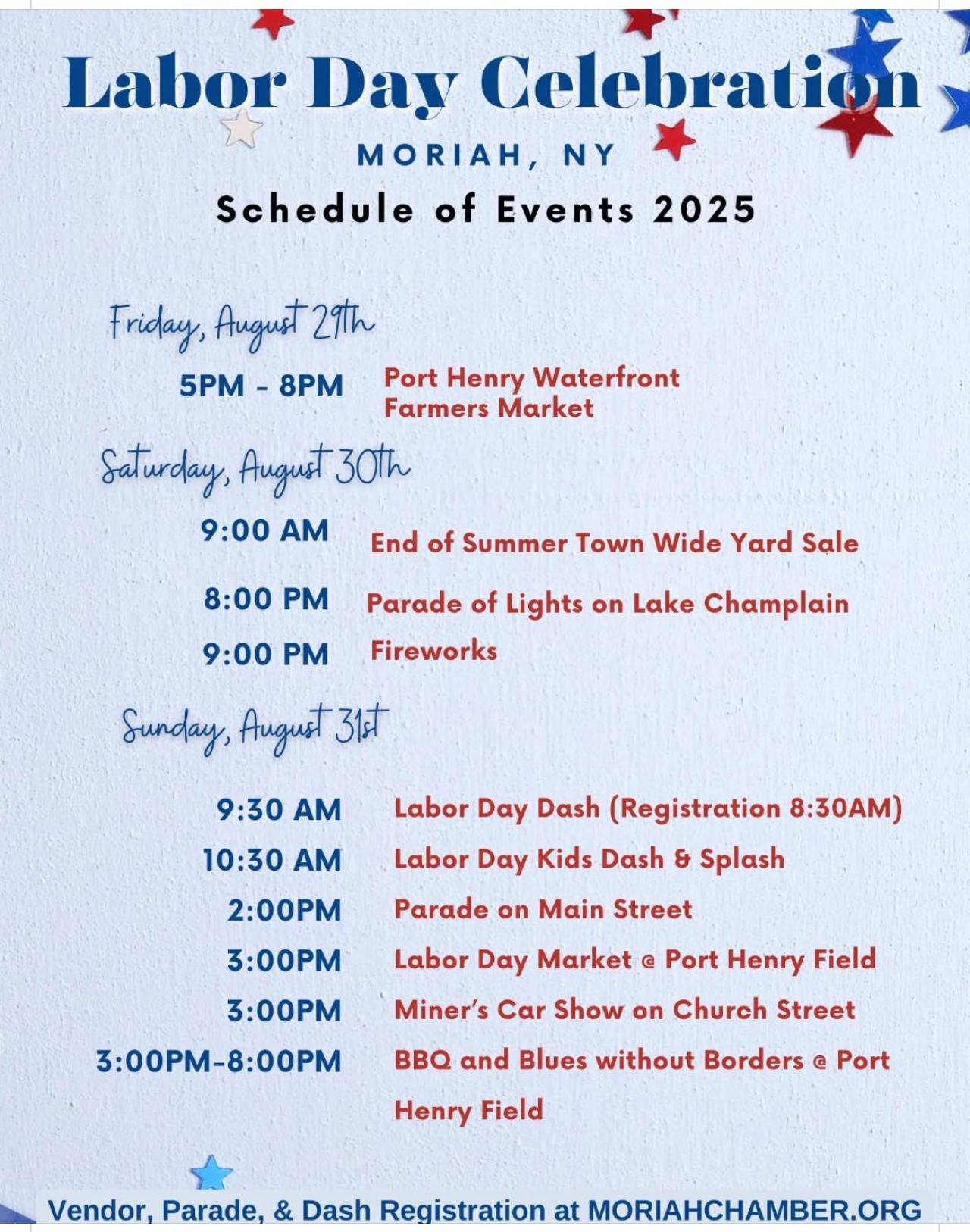 schedule of events