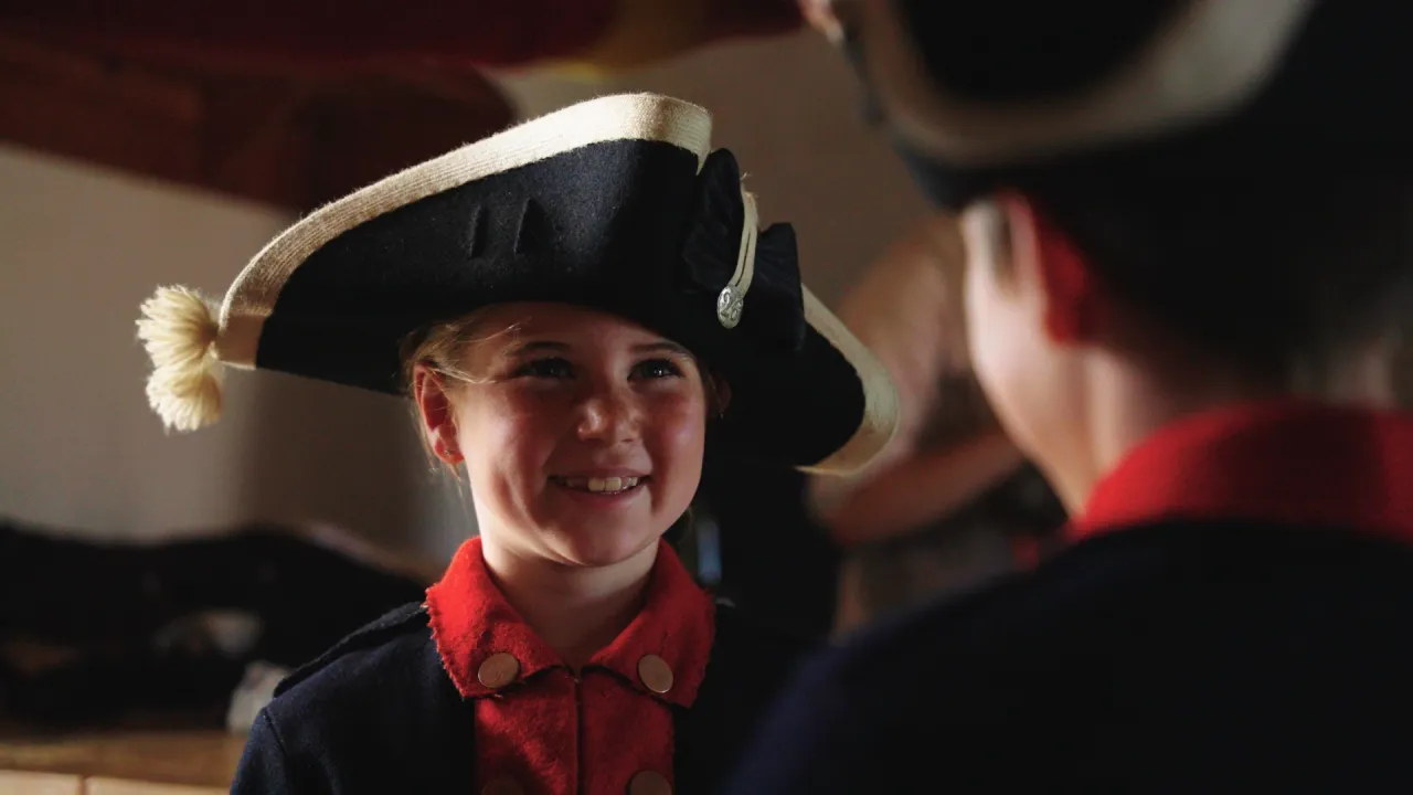 kid dressing up