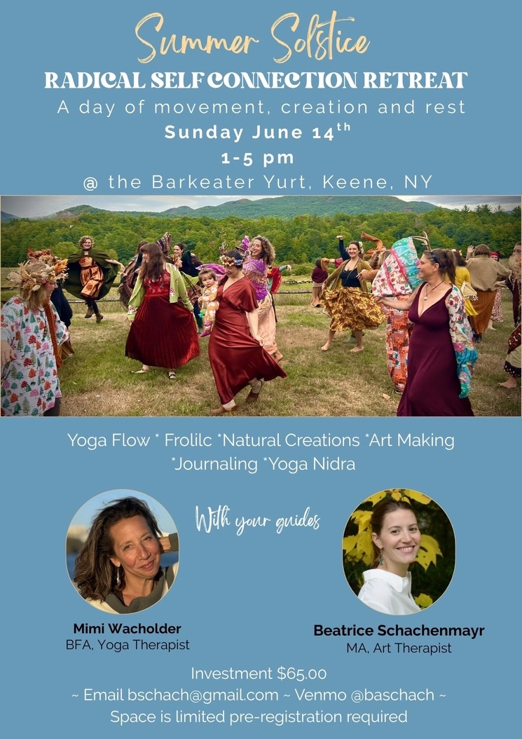 Poster for Summer Solstice Radical Self Connection Retreat