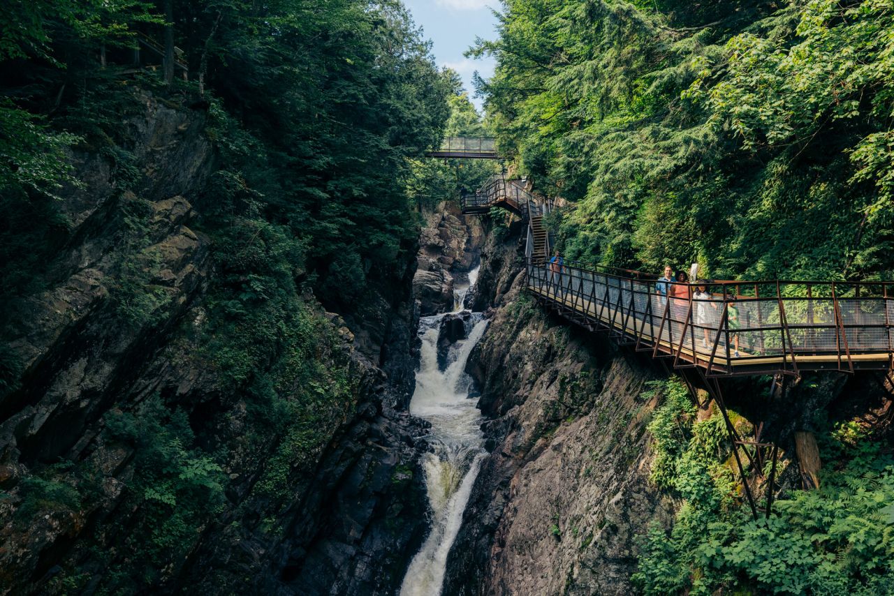 High Falls Gorge in the summer.