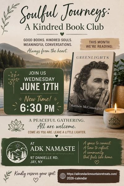 Soulful Journeys Book Club Meeting Flyer