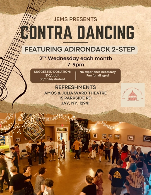 Adirondack 2-Step Contra Dancing event poster