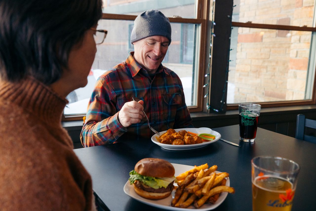 Dining at the Twisted Raven.