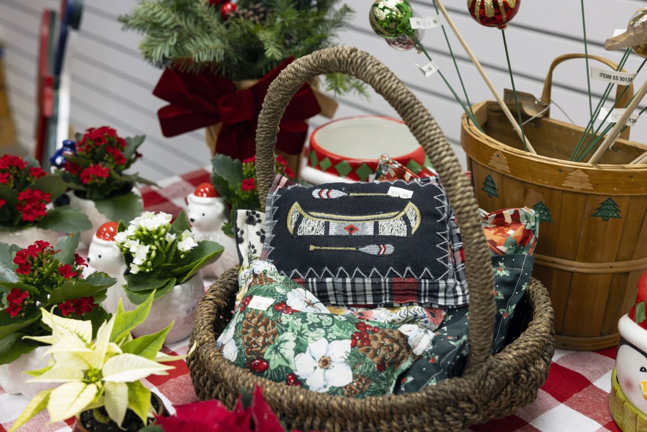 A holiday gift basket.