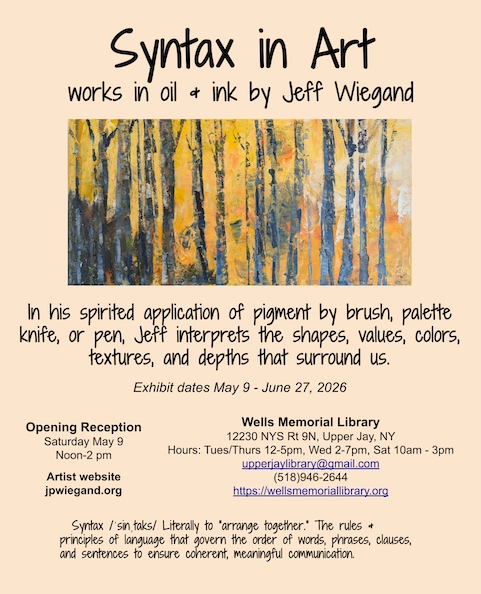 Flyer for Syntax in Art exhibit.