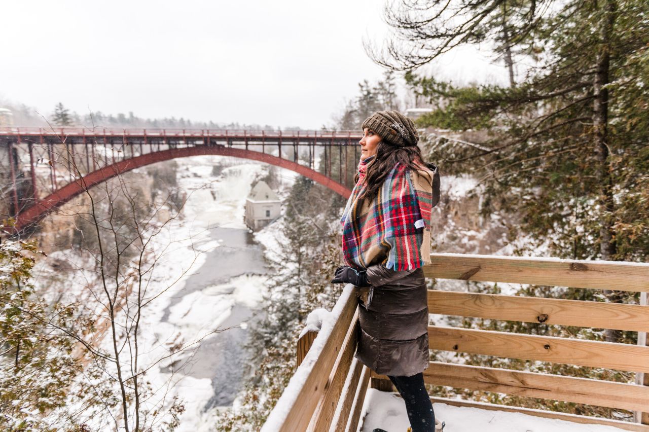 Ausable Chasm in the winter.