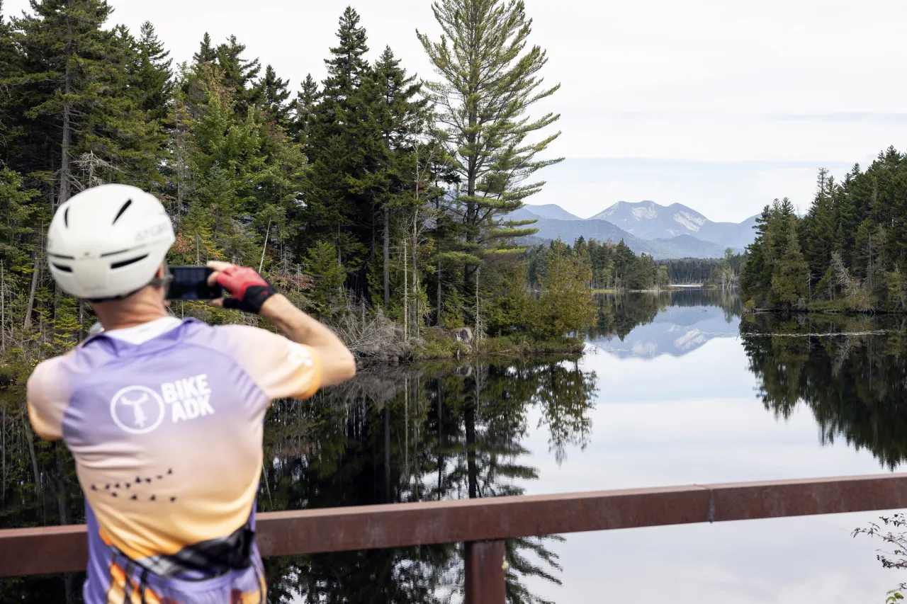 A photo biking near Boreas Ponds.