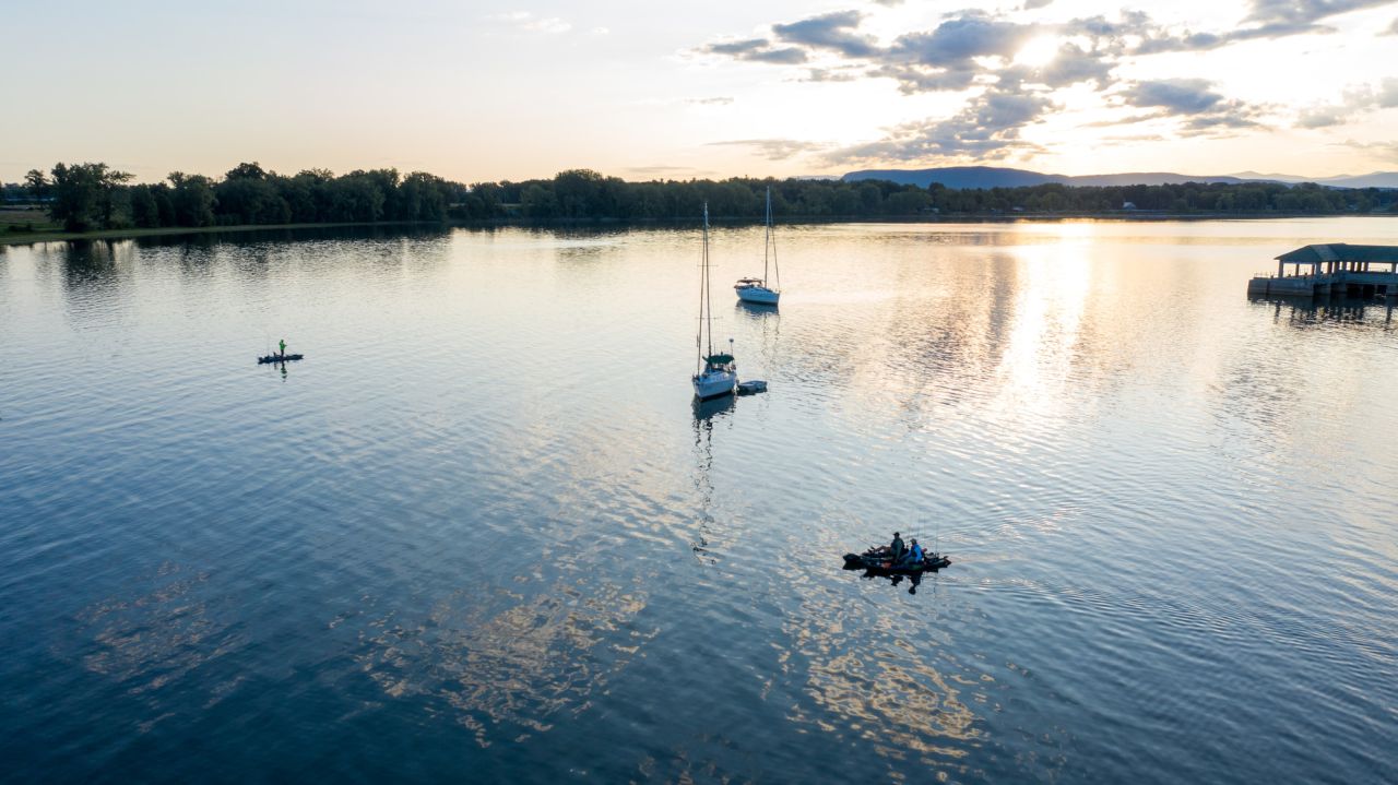 Boating on Lake Champlain.