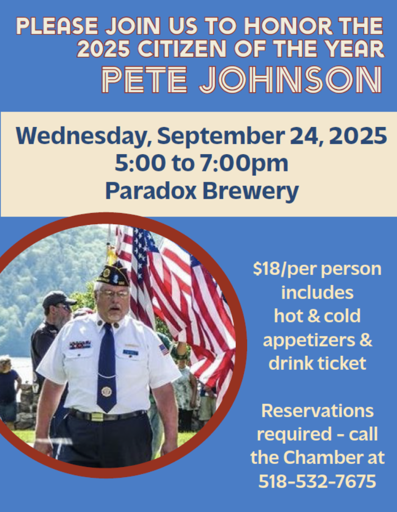 Poster for the 2025 citizen of the year, Pete Johnson