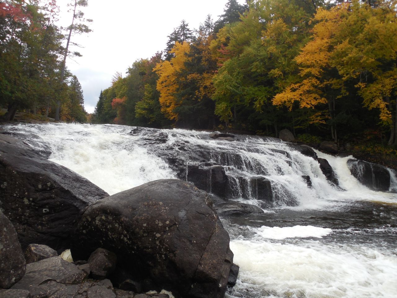 Buttermilk falls in the fall.