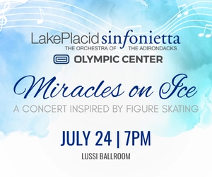 Small square graphic for Lake Placid Sinfonietta Miracles on Ice performance