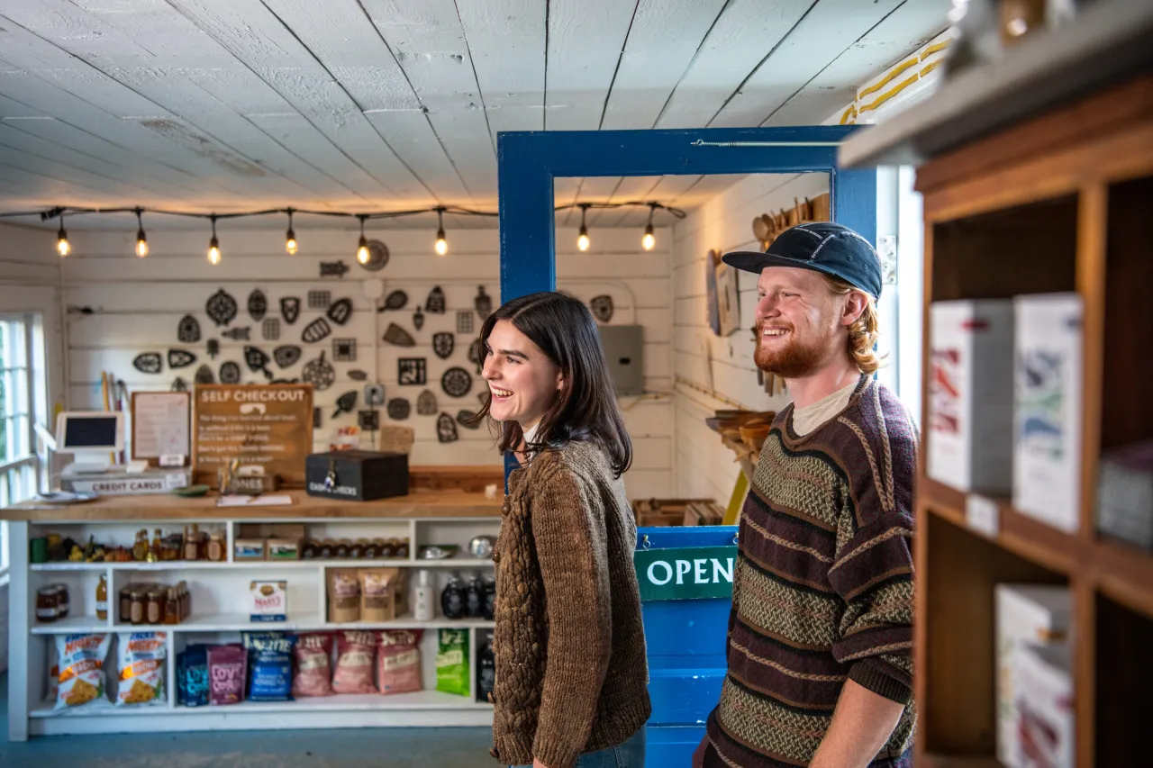 A couple at Sugar House Creamery