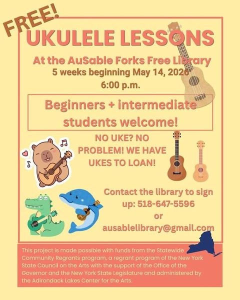 Flyer for ukulele lessons