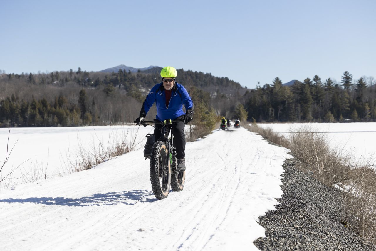 Fat tire biking on the rail trail.