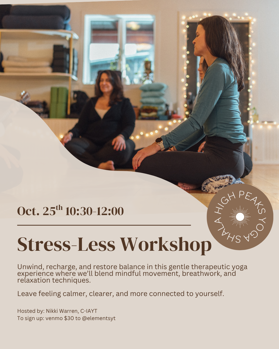 Somatic yoga workshop flyer