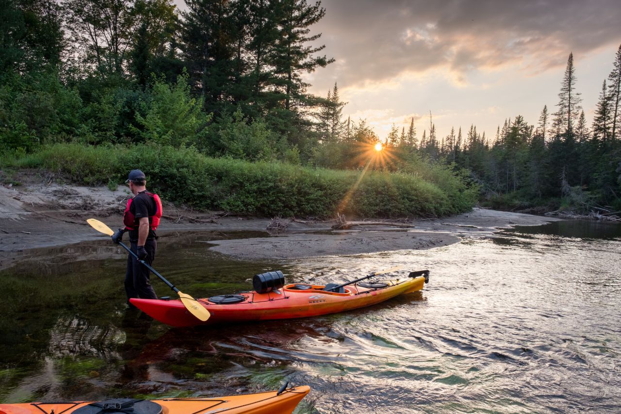 Paddling on the Opalescent.