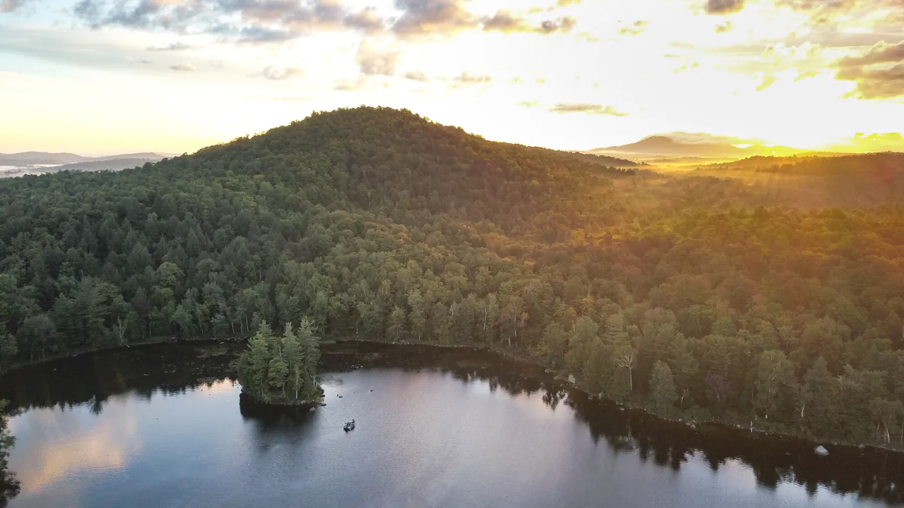 scenic lake drone 
