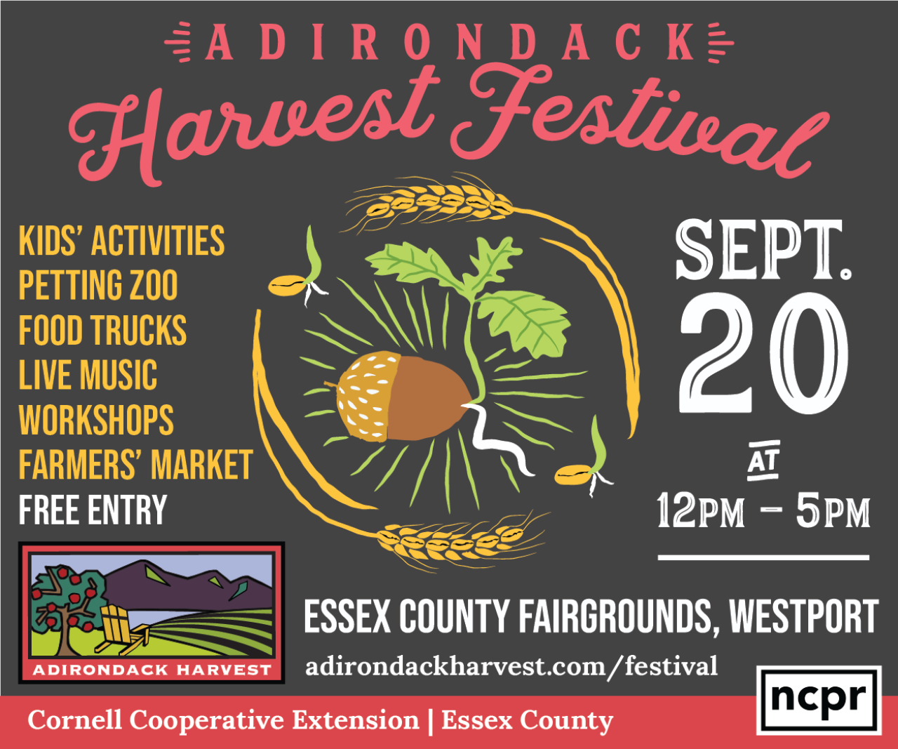 The Adirondack Harvest Festival official flyer.