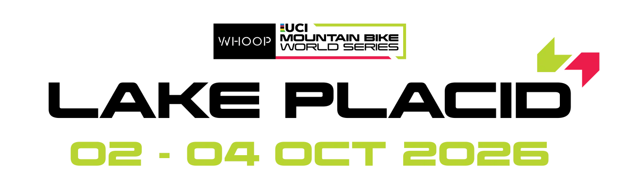 Event logo for 2026 WHOOP UCI Mountain Bike World Series in Lake Placid