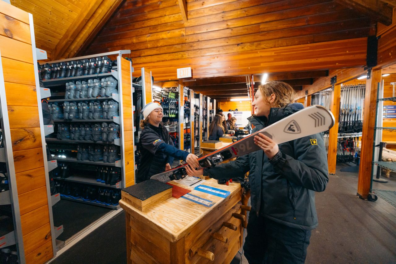 Renting skis at Whiteface.