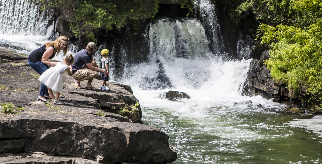 La Chute waterfall in Ticonderoga