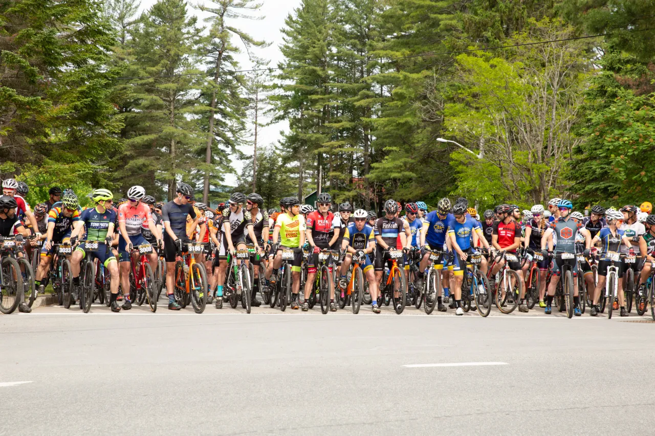 Racers on at the start line.