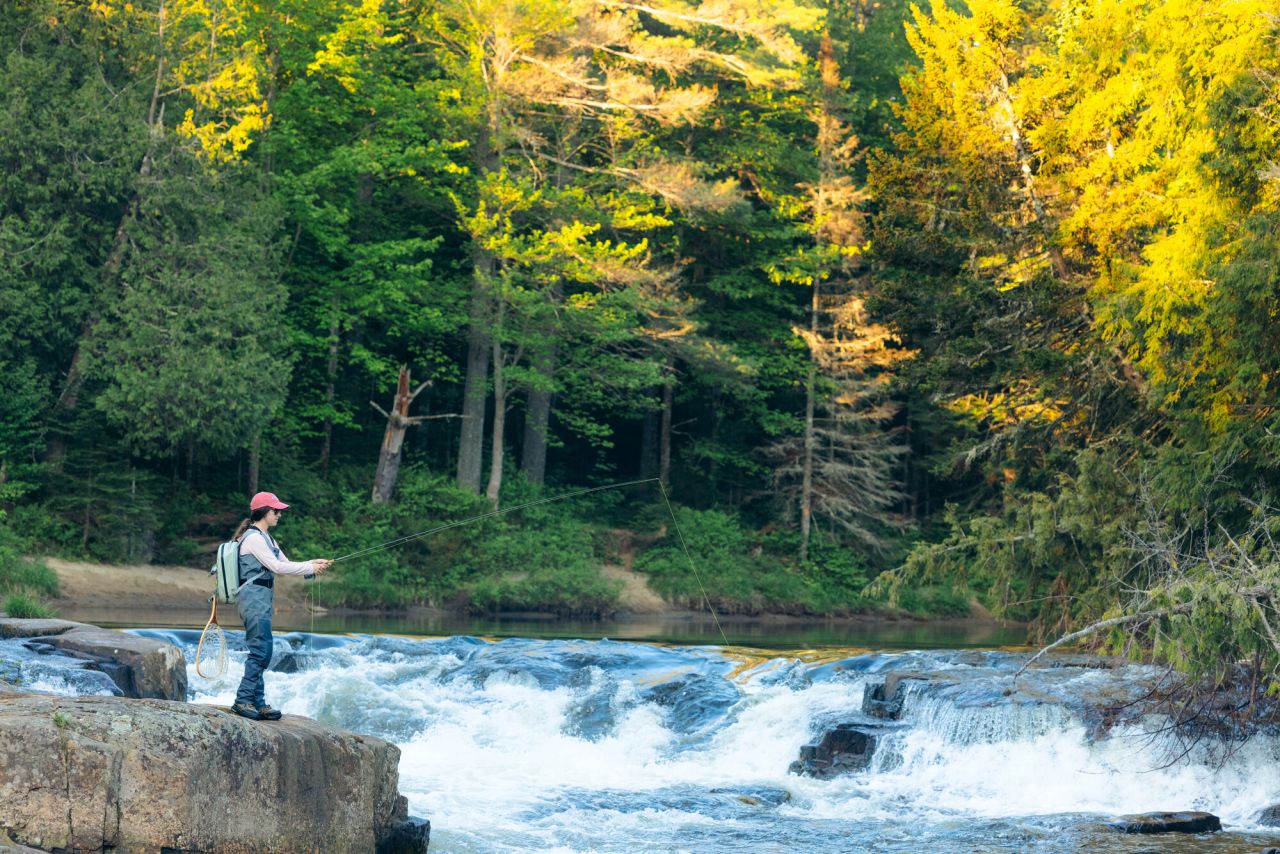 Fly fishing in the Whiteface Region.