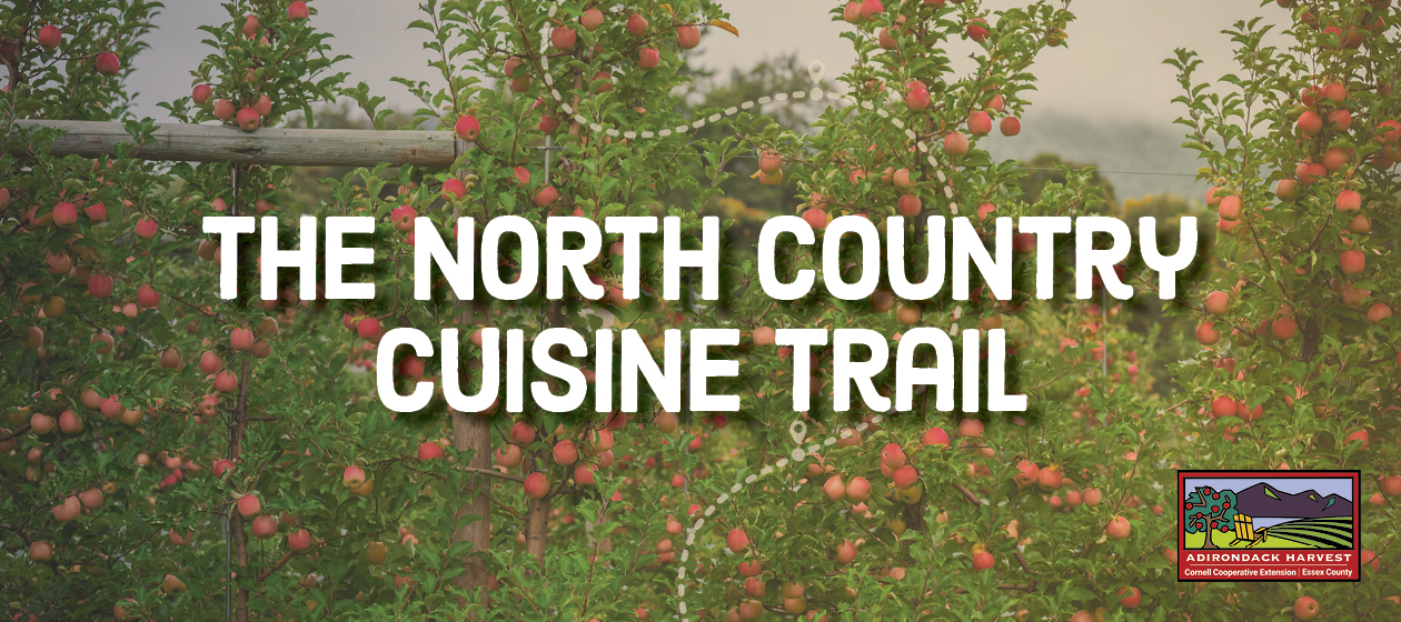 A banner that reads: North Country Cuisine Trail.
